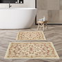 Mijölnir Kt460 Juego de Alfombrillas de Baño 100% Poliéster Antideslizante Antibacteriano Fácil Limpieza 50x60 cm y 60x100 cm